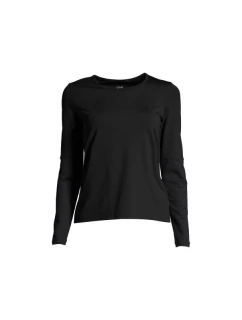 CASALL Essential Mesh Detail Tričko s dlhým rukávom čierne