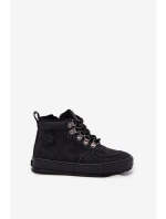 Buty Trekkingowe Trapery Dziecięce Ocieplane Big Star SS374075 Czarne