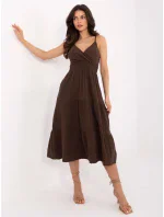 Šaty MI SK 62200.76 tmavohnedé Šaty MI SK 62200.76 tmavohnedé