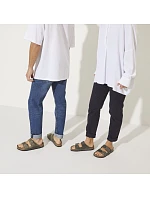 Dámske/pánske žabky Birkenstock Arizona Soft Footbed Oiled Leather Narrow Faded Khaki (1019377)