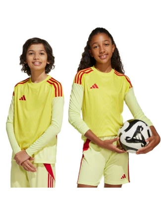 Detské brankárske tričko adidas Tiro 25 Competition Long Sleeve Jersey žlto-červené KJN2020