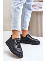 Ocieplane Sneakersy Damskie Big Star MM274617 Czarne