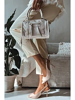 Dámske sandále na podpätku Beige Sevina Dámske sandále na podpätku Beige Sevina