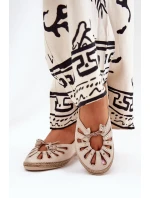 Płaskie Baleriny Z Naturalnej Skóry Zazoo 10179 Beżowe