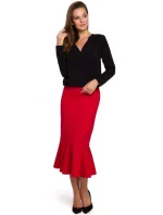 K037 Zavinovacia blúzka - čierna