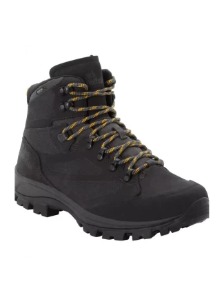Pánske trekové topánky Jack Wolfskin REBELLION TEXAPORE MID M phantom / burly yellow XT (4051171_6357)