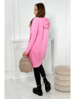 Mikina s kapucňou svetlo ružová