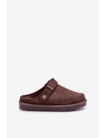 Ocieplane Kapcie Damskie Na Platformie Czekoladowe Neliel