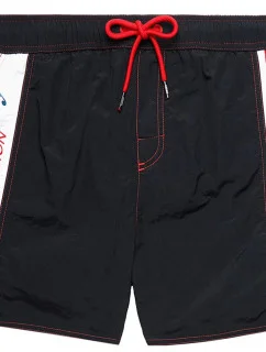 Pánske kúpacie kraťasy 00SXLI 0PCAI E0013 čierna/biela - Diesel