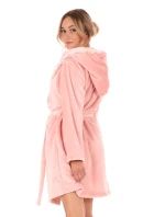 Dámsky župan Flora s kapucňou krátky 4856 3050 Pink Pearl - Vestis