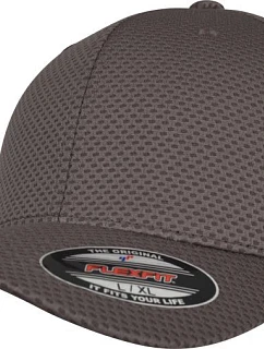 Flexfit 6584 6-panelová džersejová čiapka s kšiltom „3D Hexagon“ 55.6584 tmavošedá