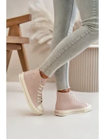 Dámske zateplené tenisky z eko kože Pink Big Star Dámske zateplené tenisky z eko kože Pink Big Star