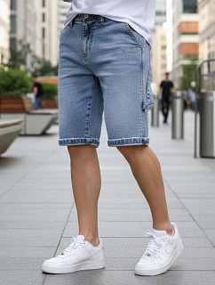 Pánske džínsové šortky modré SX2582