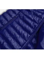 Tmavomodrá krátka dámska prešívaná vesta (5M702-215)