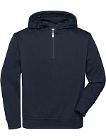 Daiber JN 839 Pracovná mikina z bio bavlny, s kapucňou, zips „1/4“ 02.0839 tmavomodrá Daiber JN 839 Pracovná mikina z bio bavlny, s kapucňou, zips „1/4“ 02.0839 tmavomodrá