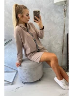 Béžové viazané šaty