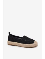 Espadryle Damskie Na Platformie Vinceza 17392 Czarne