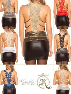 Sexy partytop s výšivkou - KouCla