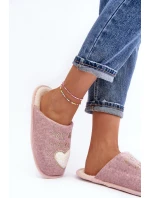 Damskie Klasyczne Kapcie Wsuwane Ocieplane Różowe Mabira