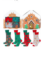 Vianočné ponožky SOXO v krabici / 4-pack 70750A