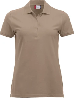 Clique Classic Marion S/S Dámske polo tričko z hrubej bavlny 67.8246 caffe latte