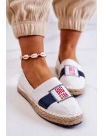 Damskie Espadryle Wsuwane Big Star JJ274964 Biało-Granatowe