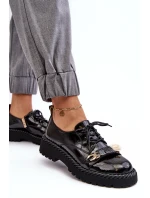 Damskie Lakierowane Półbuty D&A MR870-81 Czarne