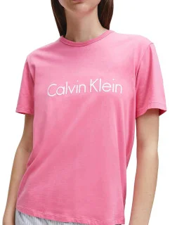 Dámske tričko na spanie QS6105E-AD5 ružová - Calvin Klein