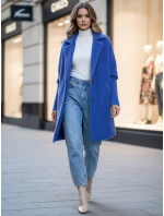 Dámsky kabát z alpaky RITA II modrý FashionStreet NY0627