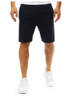 Pánske krátke teplákové šortky tmavomodré FashionStreet SX2388