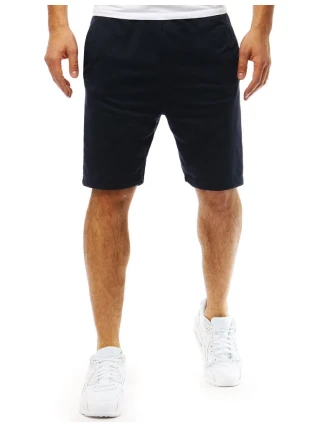 Pánske krátke teplákové šortky tmavomodré FashionStreet SX2388