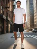 Pánske čierne teplákové šortky FashionStreet SX2486 Pánske čierne teplákové šortky FashionStreet SX2486