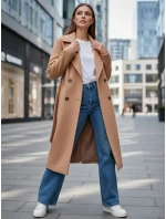 Dámsky zimný kabát klasický camel trenčkot FashionStreet NY0763z