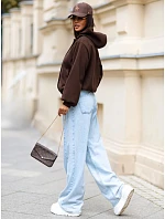 Dámska bunda typu bomber s vlnou a kapucňou, hnedá, FashionStreet TY5928