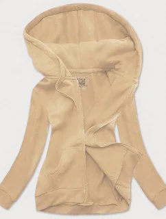 Dámska športová mikina v béžovej farbe (W03-159)