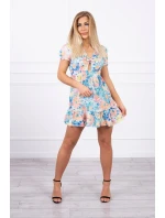 Kvetinové šaty s výstrihom do V ecru Kvetinové šaty s výstrihom do V ecru