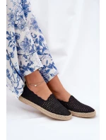 Espadryle Damskie Z Plecionką Vinceza 13625 Czarne