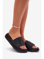 Klapki Damskie Na Platformie Big Star RR274A540 Czarne