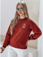 Dámska nadrozmerná mikina s výšivkou CHERSOFT brick FashionStreet BY1398 Dámska nadrozmerná mikina s výšivkou CHERSOFT brick FashionStreet BY1398