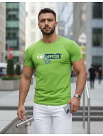 Pánske tričko s limetkovo zelenou potlačou FashionStreet NX5017R