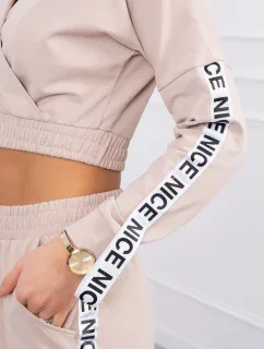 Súprava s ozdobnými stuhami béžová