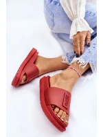 Damskie Klapki Big Star LL274430 Czerwone