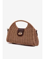 Pletená Malá Kabelka S Odnímatelným Přívazkem Hnědá Delphine