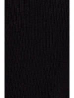 M817 Rebrovaný korzetový top s dlhými rukávmi - čierny