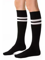 Dámske podkolienky s pruhmi 072 čierne - Steven Dámske podkolienky s pruhmi 072 čierne - Steven
