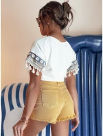 Dámske šortky SUNYLOOK yellow FashionStreet SY0370 Dámske šortky SUNYLOOK yellow FashionStreet SY0370
