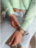 Dámsky nadrozmerný jednoduchý sveter SENZIA mint FashionStreet MY2445 Dámsky nadrozmerný jednoduchý sveter SENZIA mint FashionStreet MY2445