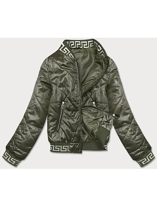 Dámsky bomber v khaki farbe (B8123-11)