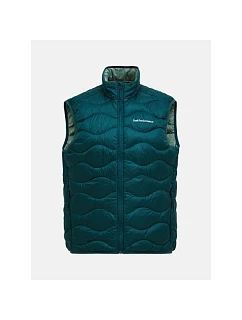 Pánska péřová vesta PEAK PERFORMANCE M Helium Down Vest, zelená farba