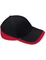 Beechfield B 171 5 panelová týmová závodní kšiltovka 53.0171 black/classic red Beechfield B 171 5 panelová týmová závodní kšiltovka 53.0171 black/classic red